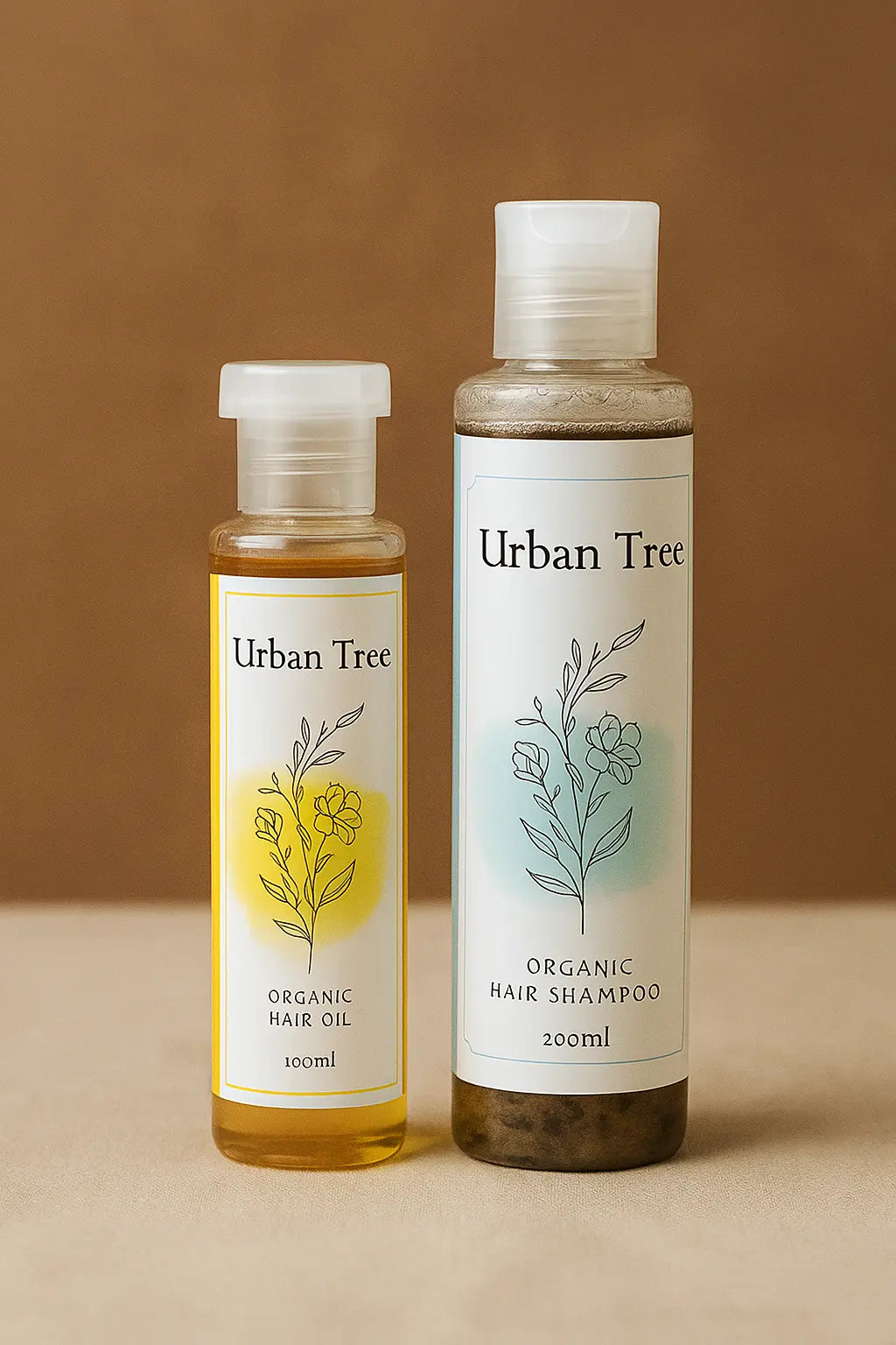 Urban Tree Hair Revival Duo featuring Organic Hair Oil and Sulfate-Free Shampoo for Stronger, Healthier Hair – Chemical-Free Daily Haircare Bundle