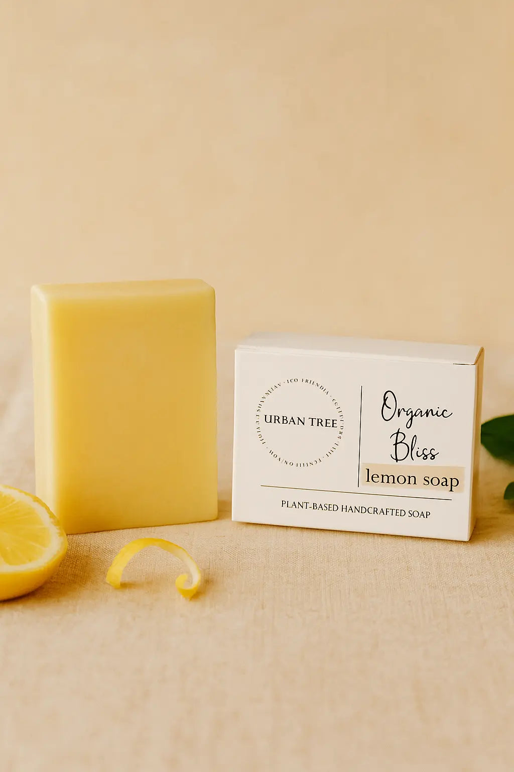 Urban Tree Organic Lemon Soap – Natural Vitamin C face and body cleanser for brighter skin