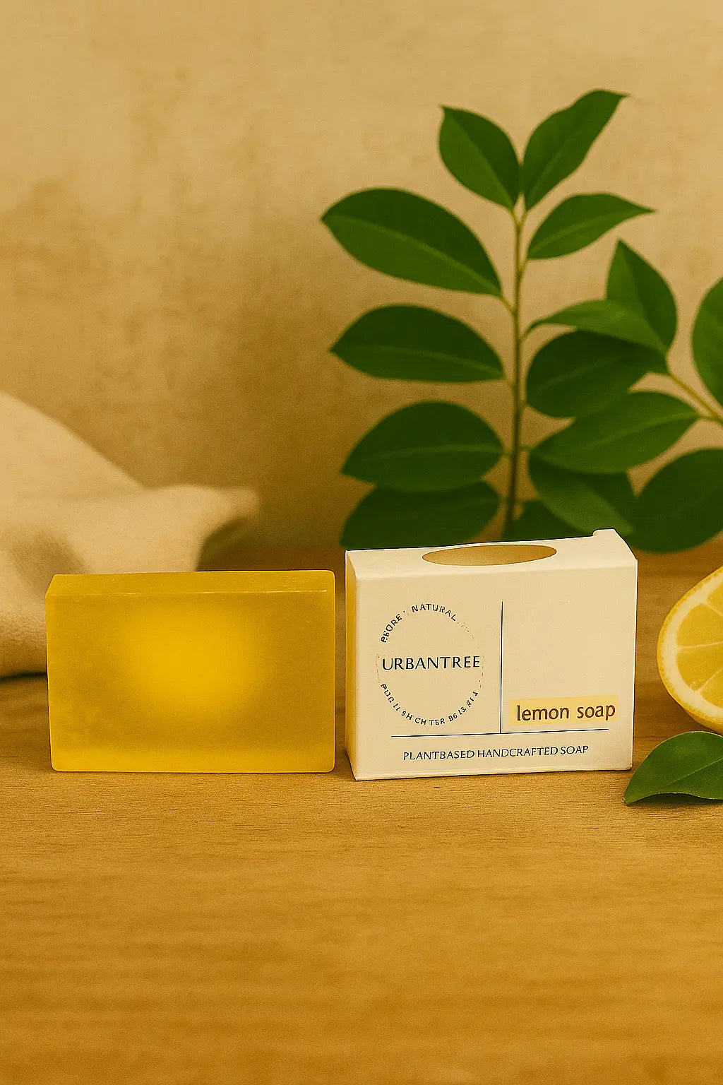 Urban Tree Lemon Soap with Vitamin C – Handmade brightening soap for glowing skin
