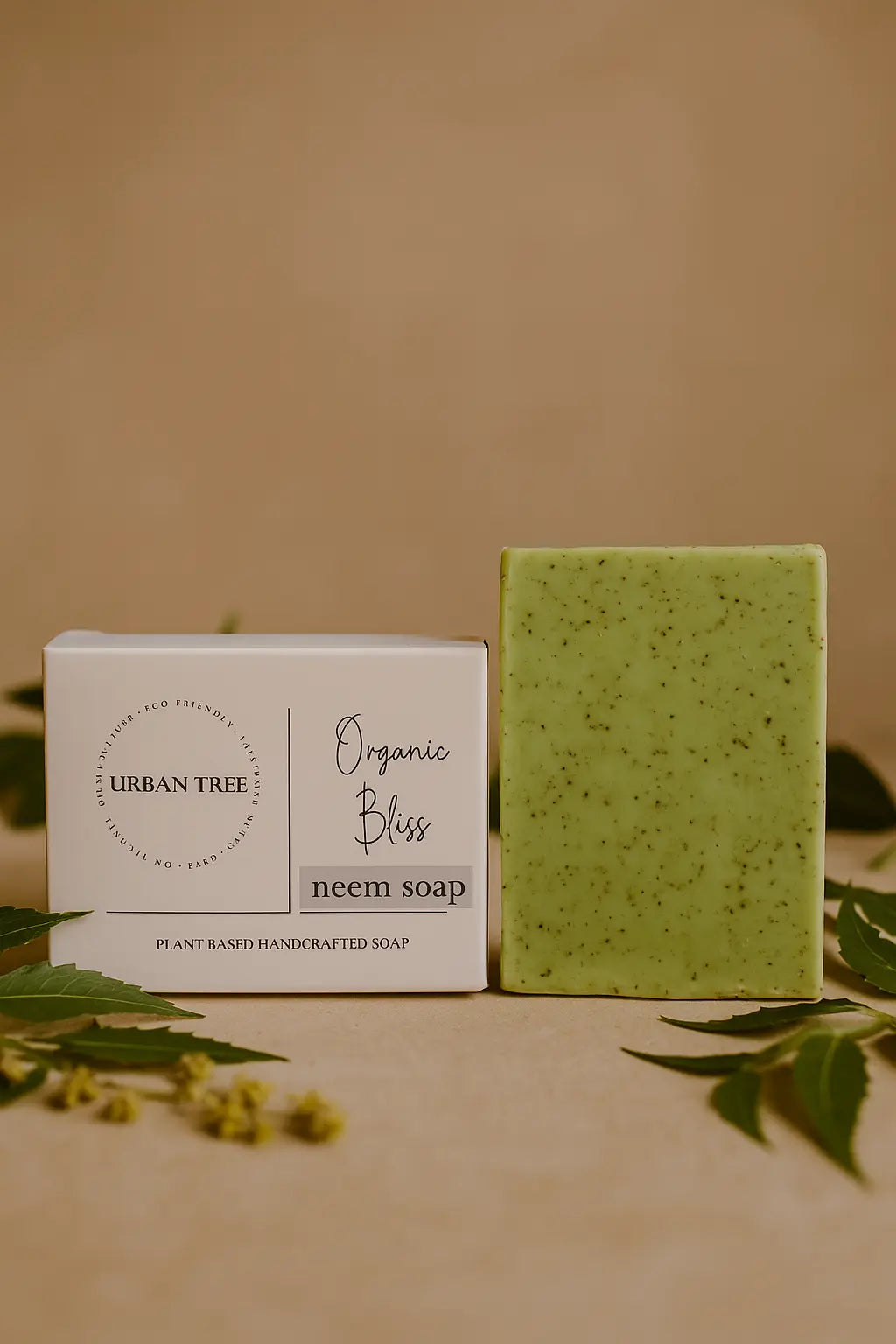 Urban Tree Neem Soap – Handmade purifying bar with natural neem for acne-prone, oily, and inflamed skin