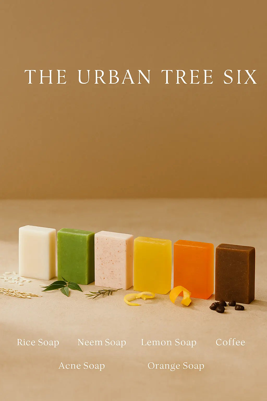 Urban Tree Six Soap Collection – Complete Natural Skincare Set for Glow, Acne, Brightening, and Detox