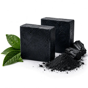 Two Charcoal soap bars