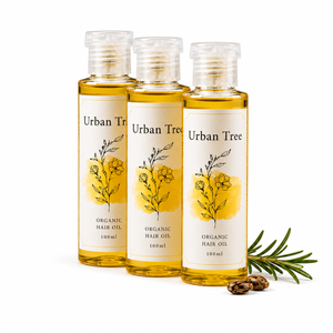 Three bottles of Organic Hair Oil