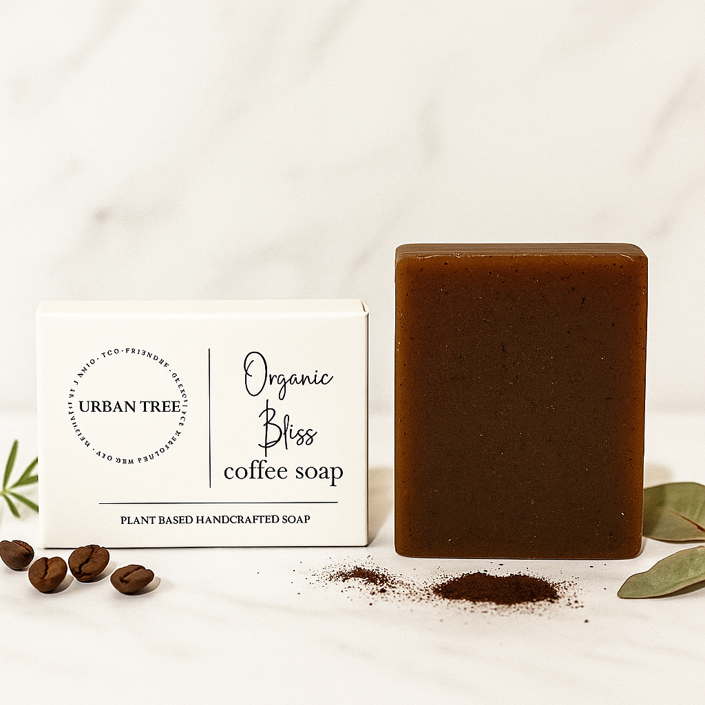 Organic Coffee Soap bar with Arabica coffee grounds by Urban Tree