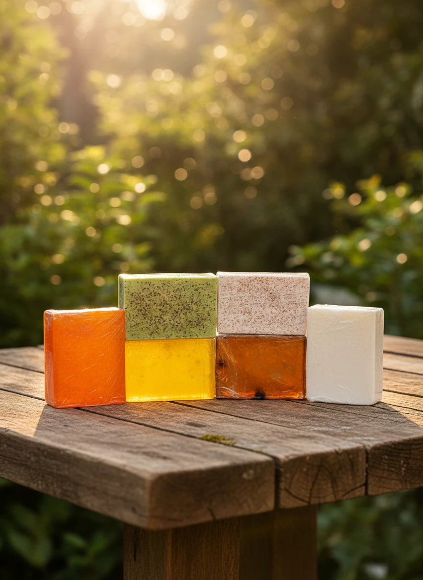 Urban Tree Organic Soap assorted natural handmade bars in multiple colors – herbal organic soaps in Pakistan
