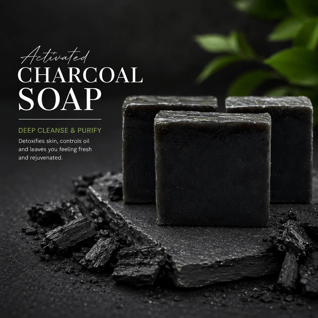 Charcoal Soap, Detoxifying Organic Soap for Oily Skin by Urban Tree Pakistan