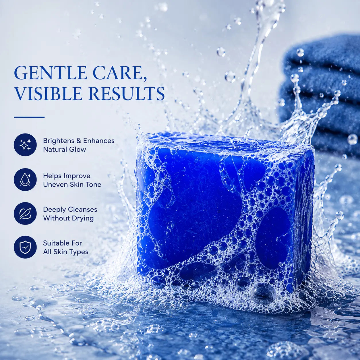 Pure Moroccan Nila Soap gently cleansing and brightening skin with rich foam, Urban Tree Pakistan