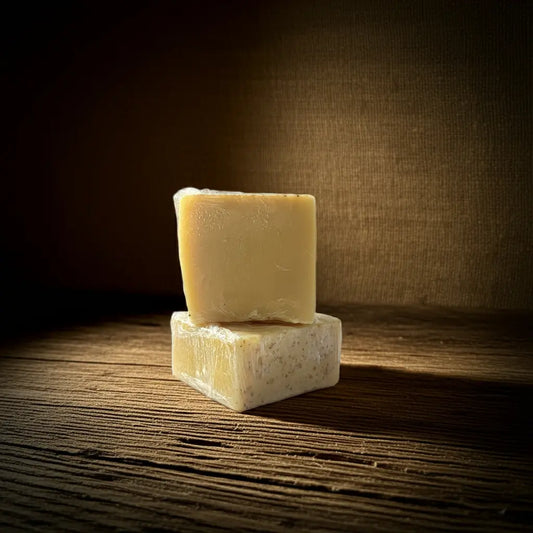 Urban Tree Turmeric and Kojic Acid Brightening Soap premium natural bars stacked together for clear and radiant skin