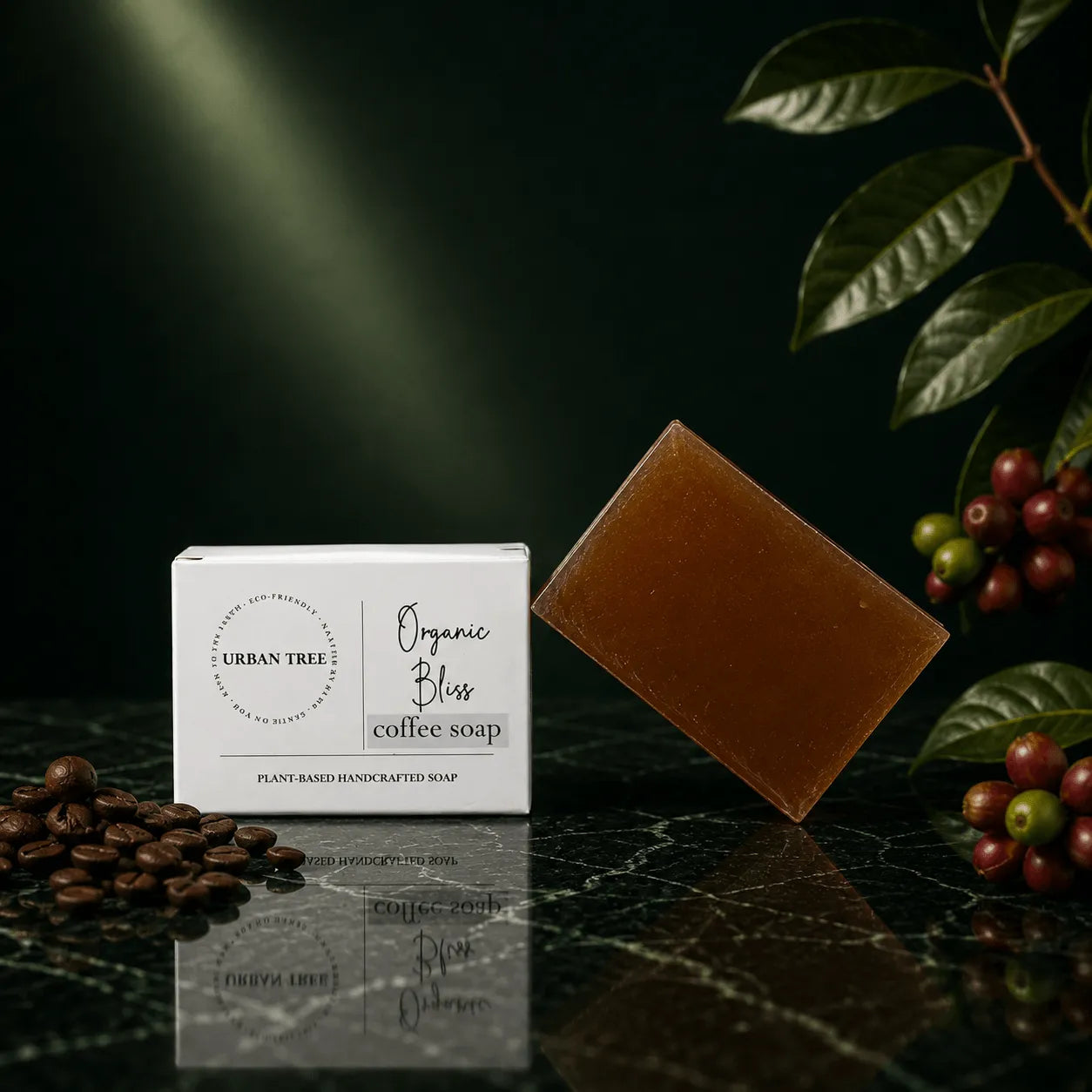 Urban Tree Coffee Soap, natural exfoliating soap for smooth refreshed skin and daily cleansing in Pakistan