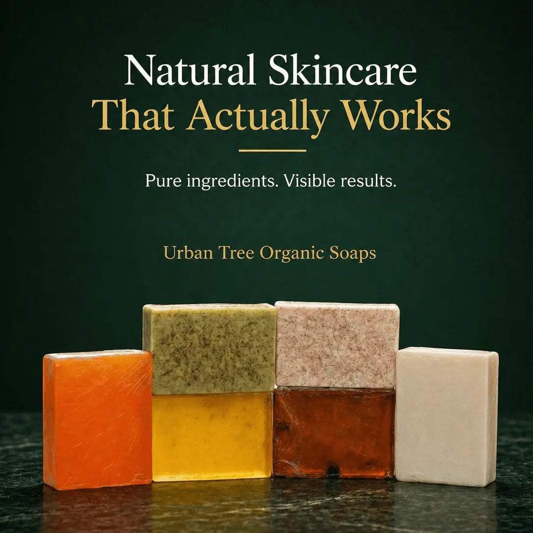 Urban Tree Organic Soaps natural skincare for acne brightening and glowing skin handmade soaps Pakistan